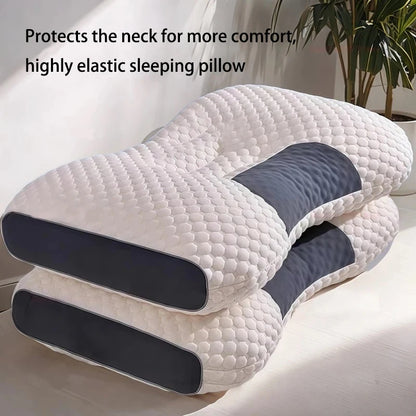 1/2/4 Pcs Bedding Sleep Pillow Neck Pillow with Elasticity and Non Collapse Soft Neck Protection Sleeping Pillow Neck Comfort