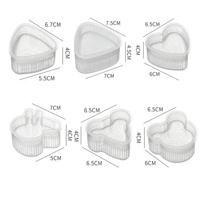 Sushi Mold Set DIY Lunch Box Triangle Rice Ball Mould Kitchen Accessories